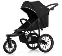 Poussette Sportive Kindercraft HELSI, Position Allongée, Dès La Naissance Jusqu'à 22 Kg, 3 Grandes Roues, Noir