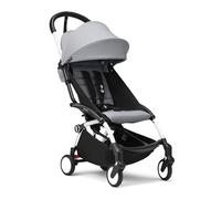 Poussette Stokke YOYO3 6+ - Cadre blanc + pack couleur 6+ stone + capote - Pliage facile, légère et compacte - Compatible bagage cabine