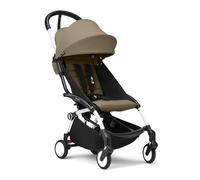 Poussette Stokke YOYO3 6+ - Cadre blanc + pack couleur 6+ toffee + capote - Pliage facile, légère et compacte - Compatible bagage cabine