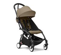 Poussette Stokke YOYO3 6+ - Cadre noir + pack couleur 6+ toffee + capote - Pliage facile, légère et compacte - Compatible bagage cabine
