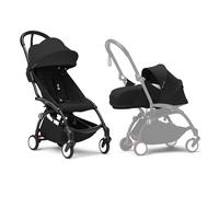 Poussette Stokke YOYO3 avec pack nouveau-né et pack couleur 6+ - Comprend un cadre, un pack couleur YOYO 6+ et un pack nouveau-né 0+ noir