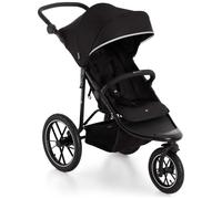 Kinderkraft HELSI 2, Jogger, Poussette Sportive, 3 Grandes Roues, Dès La Naissance Jusqu'à 22 Kg, Réglable, Amortissement, Position Allongée, Panier Spacieux, Gris