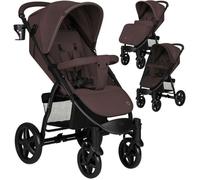 LIONELO Annet Plus poussette bebe à 22 kg, auvent avec fenêtre, roues EVA, chancelière moustiquaire porte-gobelet, réglage du dossier jusqu’à la position couchée