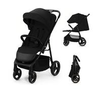 Poussette Trig 3 Pliable D?une Main Jusqu?à 25 Kg Avec Dossier Allongé, Grandes Roues Et Capote Imperméable Noir TU