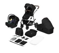 LIONELO Amber 3 in 1 poussette multifonctionnellle, ensemble poussette avec siège sport et nacelle fixe, sac, moustiquaire, couvrir, feuille de pluie mit siege auto