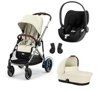 Poussette trio e-Gazelle S Seashell Beige + Siège auto Cloud T i-Size + Nacelle S