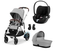 Poussette trio e-Gazelle S Stone Grey + Siège auto Cloud T i-Size + Nacelle S