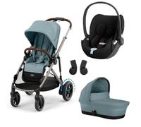 Poussette trio e-Gazelle S Stormy Blue + Siège auto Cloud T i-Size + Nacelle S