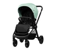 Poussette avec nacelles marque ASALVO. Modèle TRIO GENIUS 2 vert menthe