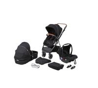 Poussette trio Halime noir châssis noir