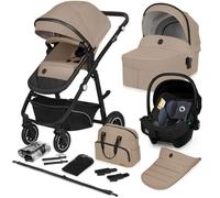 Poussette Trio LIONELO Bianka -Jusqu'à 22 kg - Pack poussette, Nacelle, Siège auto, sac et accessoires - Beige