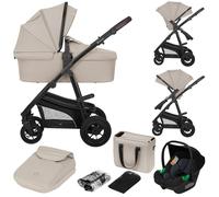 Poussette Trio Lionelo Bianka - Jusqu'à 22kg - Pack Poussette, Nacelle, Siège Auto Et Accessoires Beige Sand TU