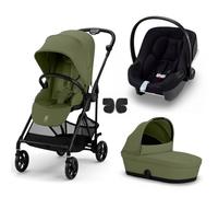 Poussette Trio Melio Carbon Moss Green + Aton B2 I-Size + Nacelle Vert