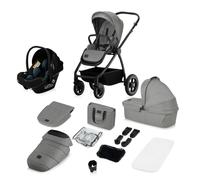 Lionelo MERIL 3-en-1 Poussette Bébé, Nacelle jusqu'à 9 kg, Siège Auto | Multifonctionnelle 0 à 48 Mois jusqu'à 22 kg, Roues Tout-Terrain 360 °, Amortissement Complet Auvent XXL UPF50+