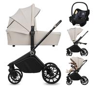 Poussette Trio Mika Plus Jusqu?à 4 Ans Avec Nacelle, Siège-auto Et Accessoires Beige Sand TU