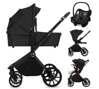 Poussette Trio Mika Plus Jusqu?à 4 Ans Avec Nacelle, Siège-auto Et Accessoires Black Onyx TU