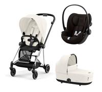Poussette trio Mios 3 Off White châssis Chrome Black + Cloud G i-Size + Nacelle Luxe