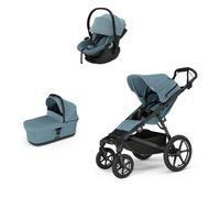 Poussette trio Urban Glide 4 Mid blue + siège auto Maple Mid blue + nacelle Urban Glide Mid blue