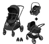 Poussette trio Zelia 3 Essential Black + siège auto Cabriofix I-Size + nacelle