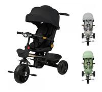 Poussette triporteur avec capote solaire - MIPAN - Tricycle bébé4 en 1 - Avec Sécurité 5 points +Musique + Lumières - Noir