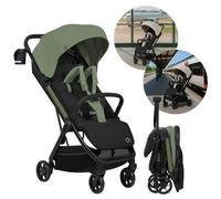 Poussette ultra-compacte LIONELO Julie Air - Pliage automatique - Compatible avion - Jusqu'à 22kg - Canopy UPF 50 - Sauge