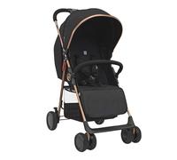 Poussette ultra légère et compacte pour bébé avec capote extensible, harnais 5 points et frein arrière, poussette légère et sûre dès la naissance - Asalvo Nova dorée