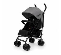 Poussette Ultra Légère Tokio Compacte, Pliable & Confortable Gris Et Noir TU
