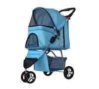 Poussettes de transport et poussettes pour chats, poussettes à 3 roues pour chiens/chats de taille moyenne et petite, landau pour chien de qualité supérieure, poussette facile à plier d'une seule ma