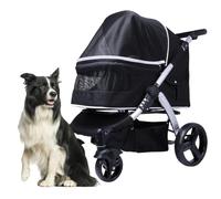 Poussettes for chiens de grande taille, poussette for chien, poussette de voyage, poussette for animaux de compagnie for grands chiens/2 chats, grande poussette for chien, idéale for les animaux jumea