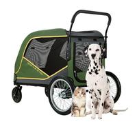 Poussettes for chiens et chats de grande taille, landau for chien, poussette for grands chiens, chariot de voyage, grande poussette for chien, poussette robuste for animaux de compagnie jumeaux ou mul
