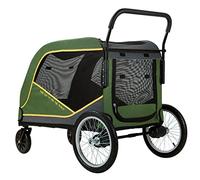 Poussettes for grands chiens/chats multiples, poussette for chiens de grande taille, poussette for chien robuste, chariot de voyage, grande poussette for animaux de compagnie jumeaux ou multiples(Gree