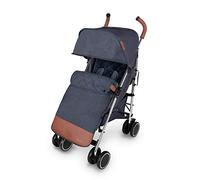 Poussettes Ickle Bubba | Technologie Compact un légère pour faciliter le transport et le stockage | UPF 50+ Capuche, protège-jambes et housse de pluie extensibles | Discovery Max, Bleu Denim/Argent