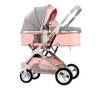 Poussettes légères pour nourrissons et tout-petits, poussette pour nouveau-né à absorption des chocs, poussette bidirectionnelle, idéale pour les 0 à 36 mois (couleur : rose)