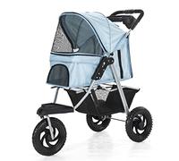 Poussettes pour animaux de compagnie Poussette pour animaux de compagnie à 3 roues pliable pour chiens et chats de petite et moyenne taille Fournitures pour animaux de compagnie Voyage Plage Remorqu