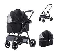 Poussettes pour animaux de compagnie Poussette pour chien Poussette pour animaux de compagnie de grande taille Poussette pour chiens et chats de taille moyenne 4 roues pliables et détachables Légère