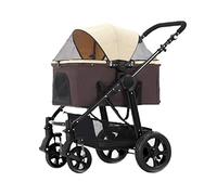 Poussettes pour animaux de compagnie Poussette pour chien Poussette pour animaux de compagnie de grande taille Poussette pour chiens et chats de taille moyenne 4 roues pliables et détachables Légère
