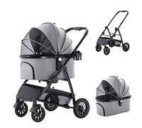 Poussettes pour animaux de compagnie Poussette pour chien Poussette pour animaux de compagnie de grande taille Poussette pour chiens et chats de taille moyenne 4 roues pliables et détachables Légère
