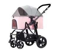 Poussettes pour animaux de compagnie Poussette pour chien Poussette pour animaux de compagnie de grande taille Poussette pour chiens et chats de taille moyenne 4 roues pliables et détachables Légère