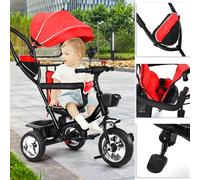 Poussettes pour bébés Tricycle bébé Landaus avec bonnet réglable Poussette/tricycle 3 en 1 Sûre, légère et réglable(65cm*39cm*27cm)
