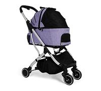 Poussettes pour chiens de taille moyenne et petite, poussette pour chien, poussette améliorée pour animal domestique, chat, chariot de transport avec roulettes amovibles, poussettes de grande capaci