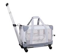 Poussettes pour chiens pour petits chiens/chats - Boîte de transport amovible - Sac de transport portable - Siège d'auto pour chiot, chien, chat - Valise (couleur : bleu) (Gray a)