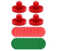 Pousseurs de Hockey à Air Rouges en Plastique pour Table de Jeu | Accessoires de Remplacement pour Mini Table, Lot de Pièces pour Hockey à Air, Usage Familial Amusant