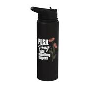 Poussez à prier jusqu'à ce que quelque chose se passe, foi chrétienne, croyant Stainless Steel Insulated Water Bottle