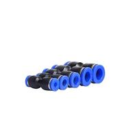 Poussez la soupape à billes à gaz connectée, Raccords de tuyaux d'air pneumatiques à connecteur rapide, bouchon en plastique 4-16mm, 10 pièces(Pu (10pcs a Lot),Use 8mm hose)