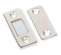 Poussez les loquets de porte ouverts, Loquet de placard, 2 pièces, épaisseur la maison, vis cachée(Silver)