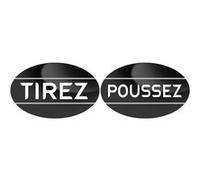 poussez tirez noir (2fois 8x5cm) - Sticker/autocollant G