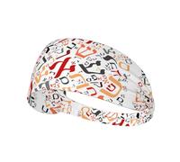 Poussière créative de l'alphabet hébreu,Bandeau de Sport Unisexe, Bandeau élastique Multi-usages pour Cheveux