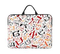 Poussière créative de l'alphabet hébreu,Housse pour Ordinateur Portable 14 Pouces, Sacoche pour Ordinateur Portable, Mallette avec poignée