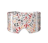 Poussière créative de l'alphabet hébreu,Masque pour les yeux bloquant la lumière Cache-yeux et cache-oreilles pour le sommeil