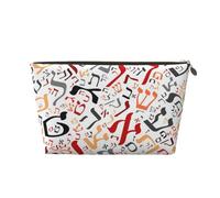 Poussière d'alphabet hébreu créatif, Trousse de Maquillage Trousse à cosmétiques Trousse de Toilette de Voyage Portable Pochette de Toilette